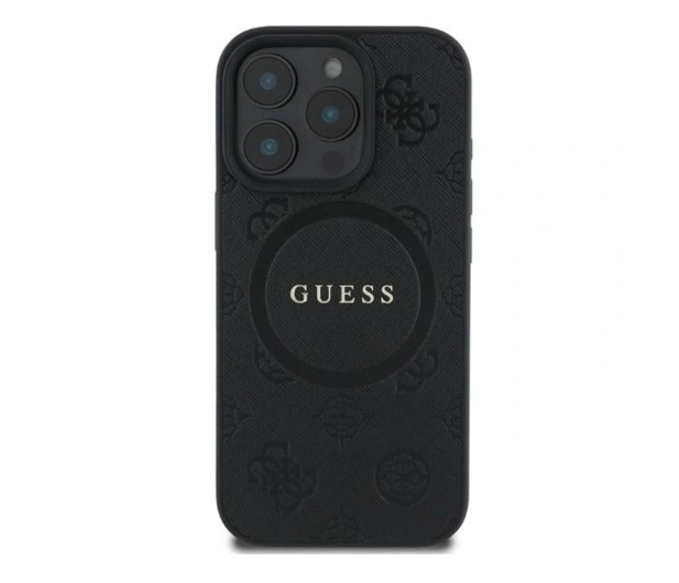 Guess Saffiano Peony Classic Logo do iPhone 16 Pro Max czarny - 1278286 - zdjęcie 3